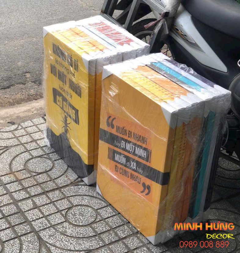 Đóng gói tranh động lực đi lắp đặt cho văn phòng