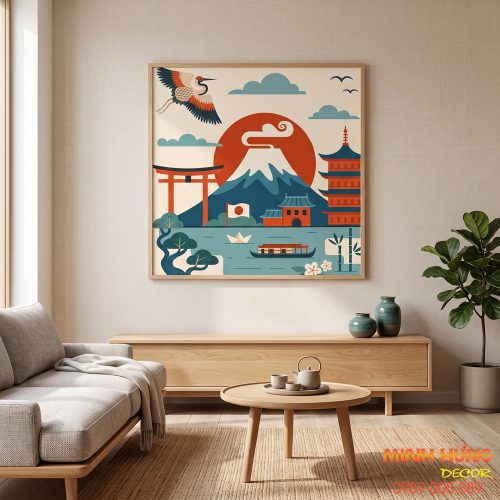 Tranh Minimal núi Phú Sĩ TNB010