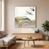 Tranh đôi hạc sóng vàng TNB014