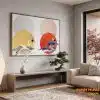 Tranh nhật nguyệt vân hạc TNB018