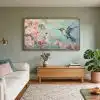 Tranh chim mẫu đơn pastel TI006
