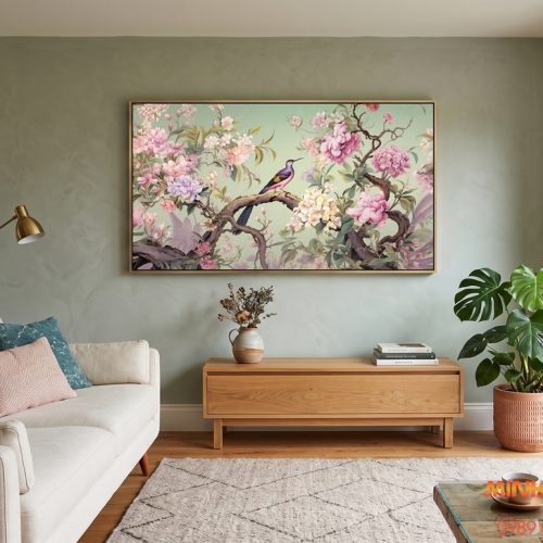 Tranh hoa điểu sắc xuân TI010