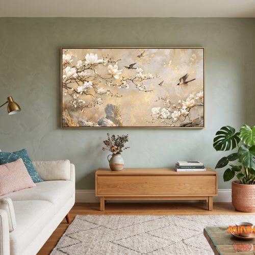 Tranh mộc lan hoàng kim TI008