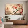 Tranh uyên ương cành hoa đỏ TI003