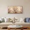 Tranh hoa điểu tone vintage be TI004