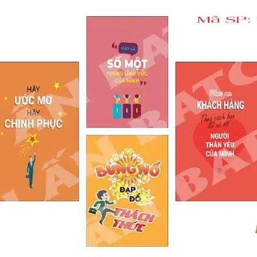 Bộ sáu tranh động lực TDL674 màu sắc ấm