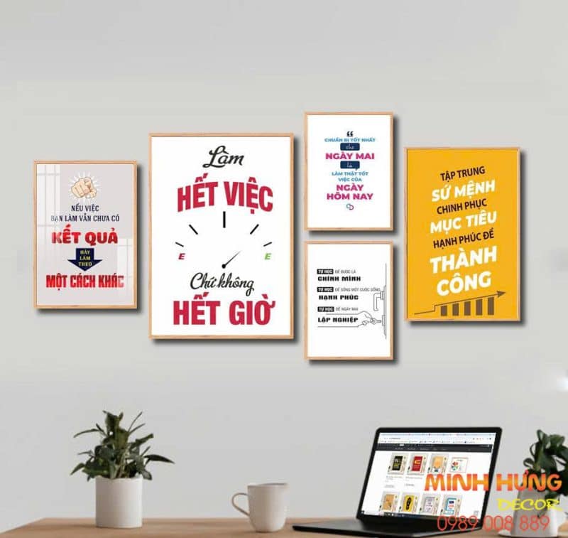 Tranh động lực tràn viền bộ 5 tấm TDL676