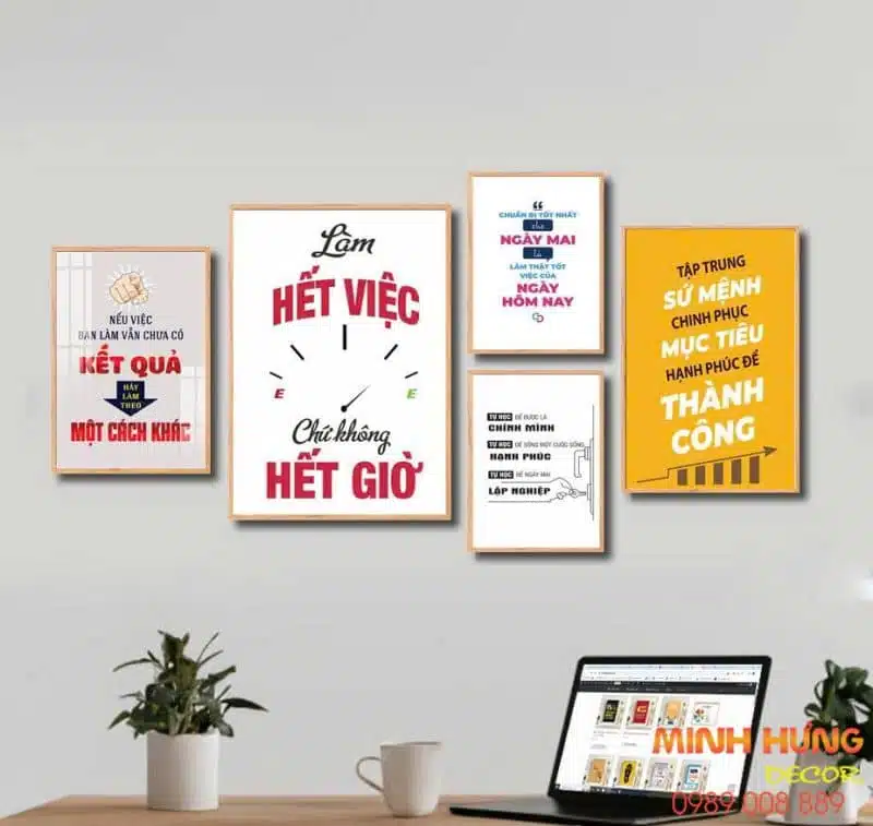 Tranh động lực tràn viền bộ 5 tấm TDL676