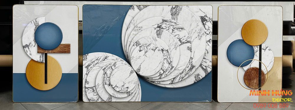 Tranh tráng gương họa tiết vân đá marble TGH7924