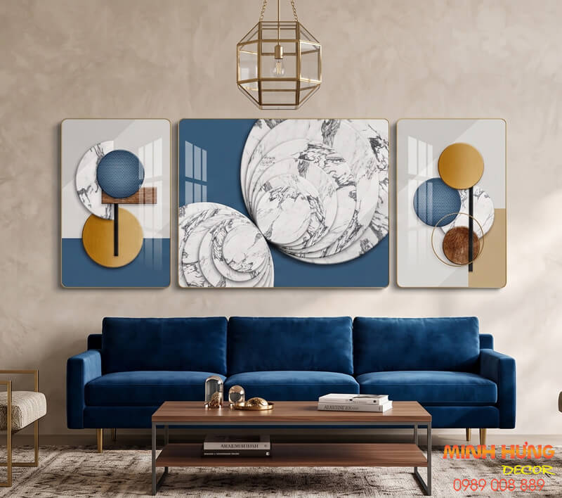 Tranh tráng gương họa tiết vân đá marble TGH7924