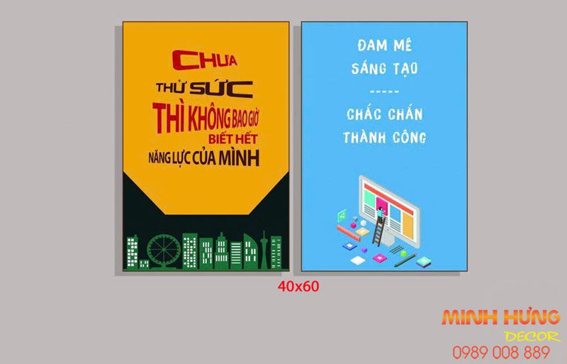 Tranh động lực bộ 2 tấm TDL690