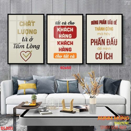 Tranh động lực bộ 3 tấm TDL692