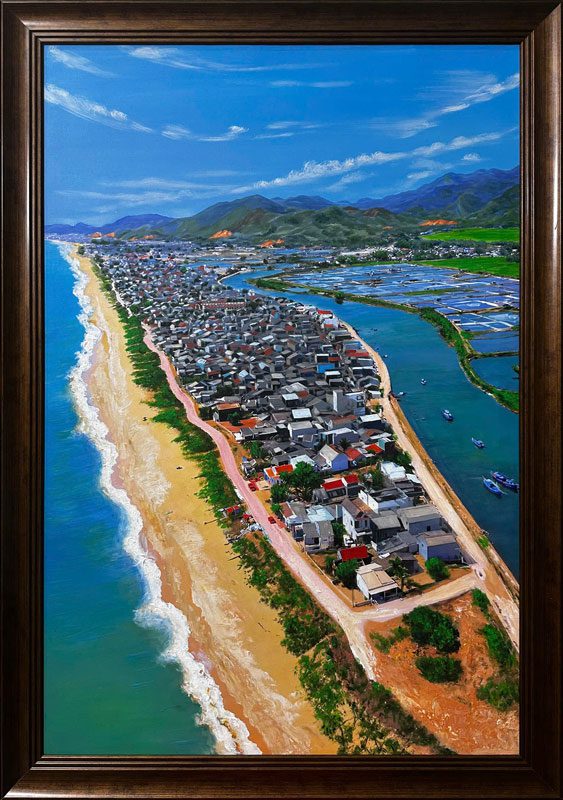 Tranh phong cảnh làng chài Hoài Hải TSD482