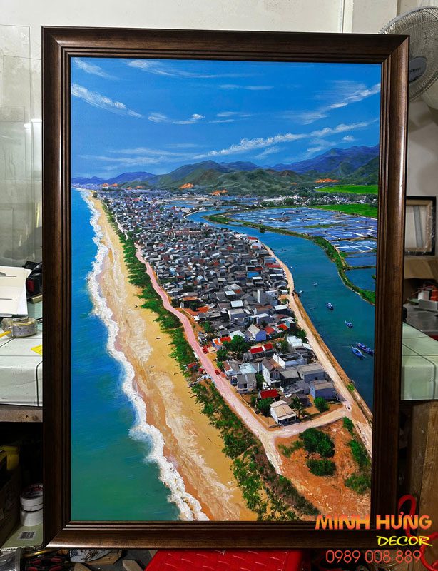 Tranh phong cảnh làng chài Hoài Hải TSD482