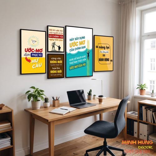 Tranh động lực bộ 5 tấm TDL727